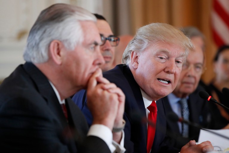 Trump hinted that he's not worried about a bad relationship with Russia even though he would like to improve it. (AP Photo/Alex Brandon)