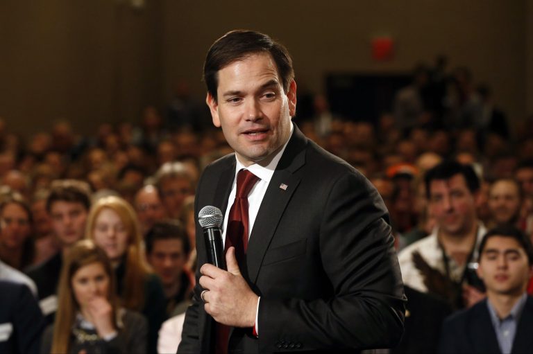 Throughout the campaign, Republican presidential candidate Sen. Marco Rubio has tried to avoid confrontation with rival Donald Trump. (AP Photo/Jim Mone)
