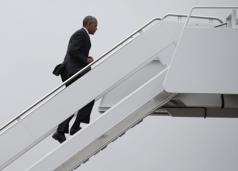 The storm's growing intensity and Florida's position in its path are forcing Obama to postpone the trip. (AP Photo/Carolyn Kaster)