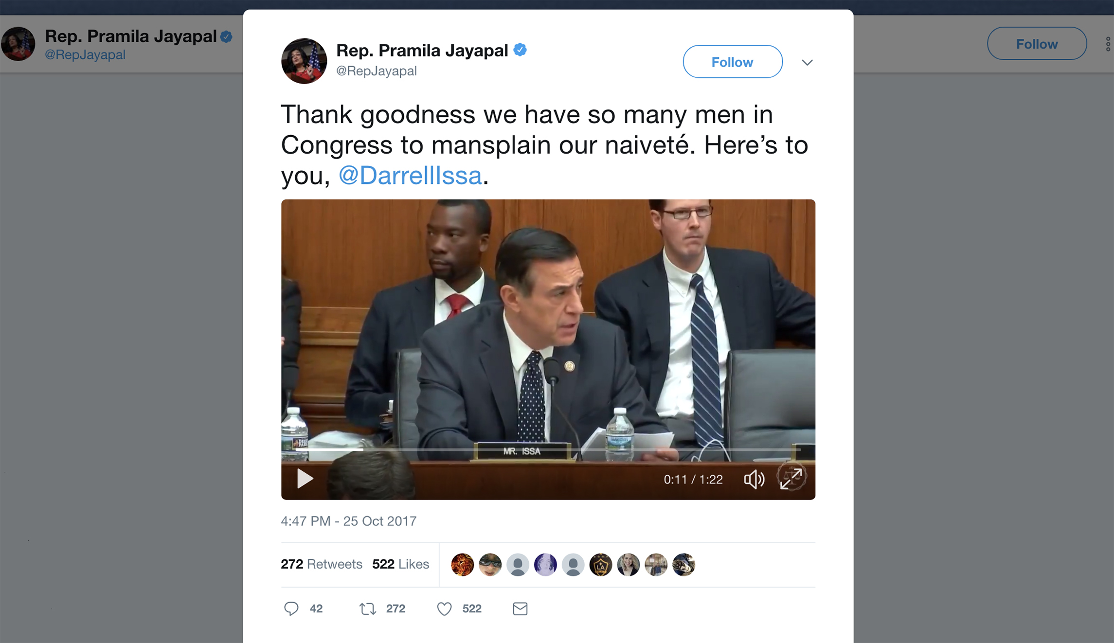 Democratic lawmaker posts video, accuses Darrell Issa of ‘mansplaining’