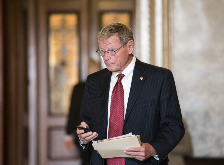 Sen. Jim Inhofe revealed Tuesday morning that he underwent emergency quadruple bypass surgery over the weekend. (AP Photo)