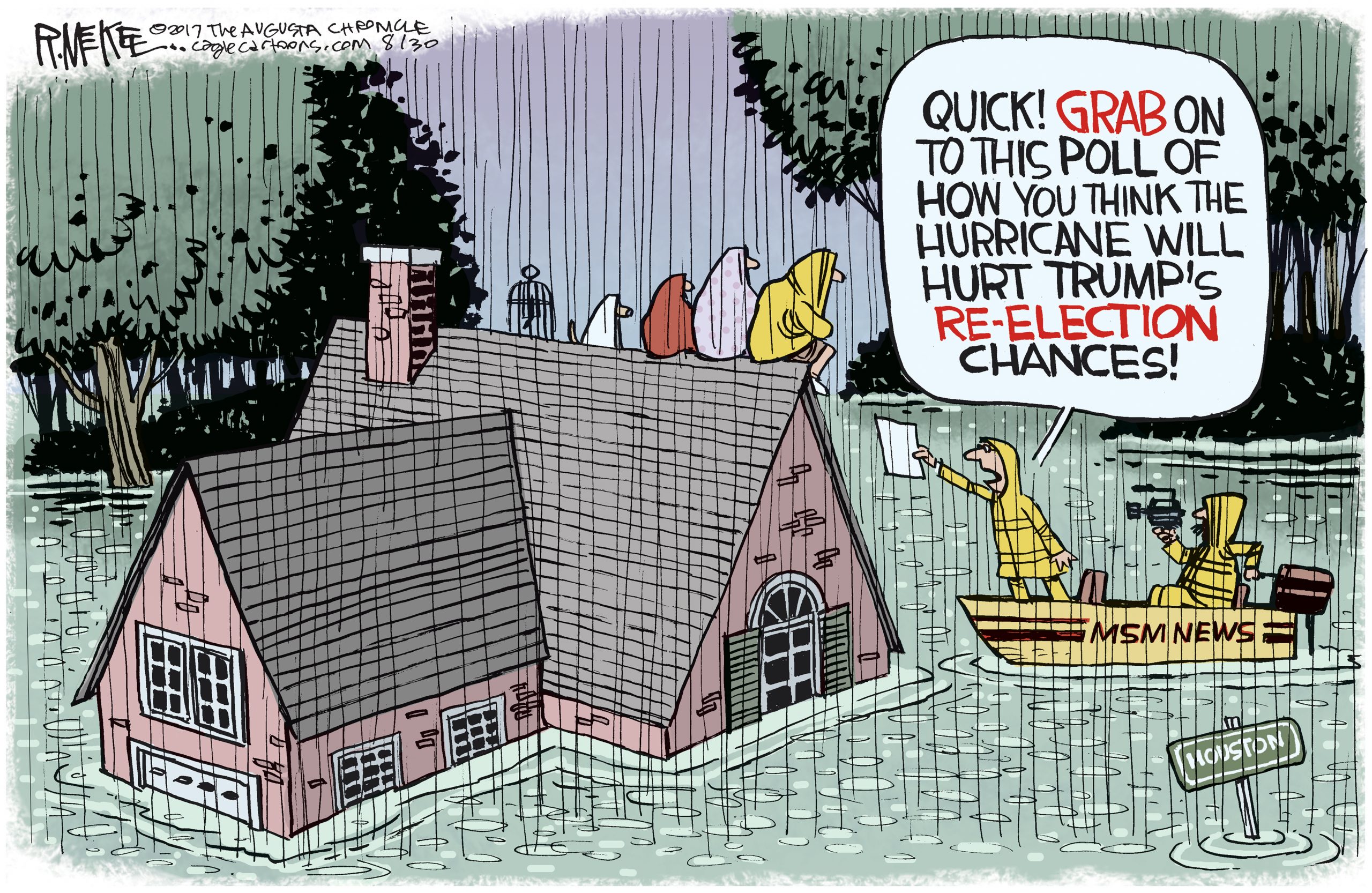Editorial cartoon: Houston flooding