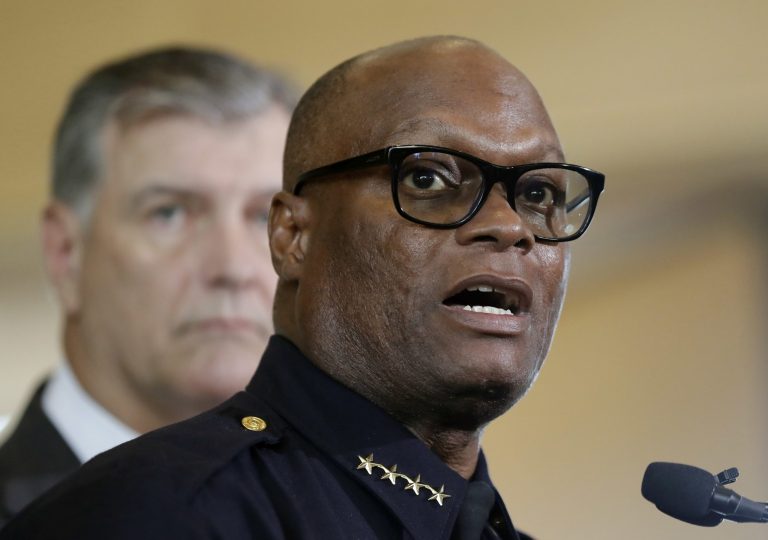 Dave Brown was widely praised for his handling of the June 7 ambush shooting in Dallas during a downtown protest that left five officers dead and several others injured. (AP Photo)