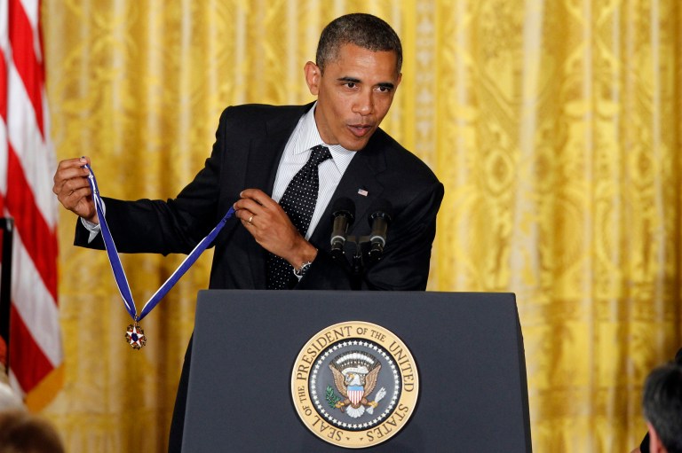 President Obama will award the Medal of Honor to a member of SEAL Team 6 at the end of the month. (AP Photo/Charles Dharapak)