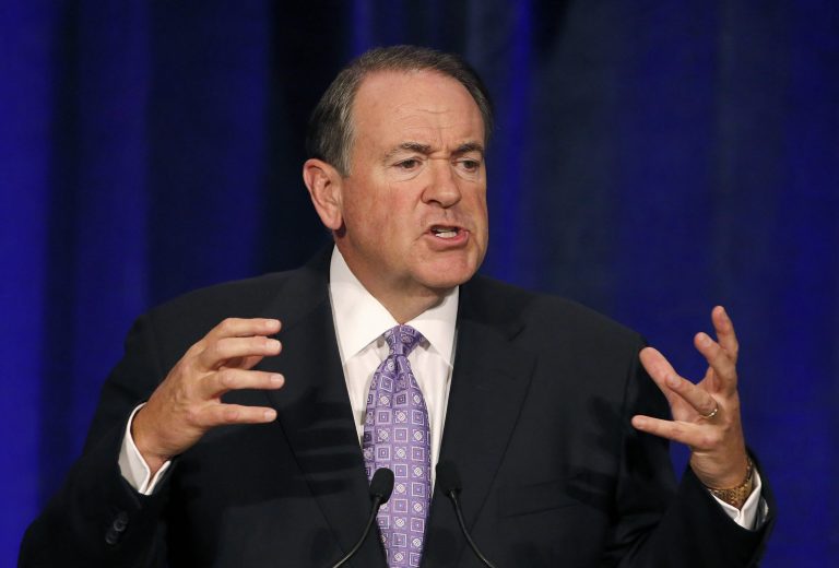 In May, Mike Huckabee was the Republican candidate to appear most on Fox programming, according to a study. (AP Photo)