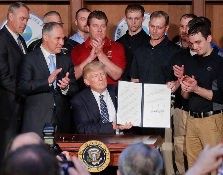 Trump was vocal during the campaign about dismantling the CPP. The executive order delivers on this promise. (AP Photo/Pablo Martinez Monsivais)