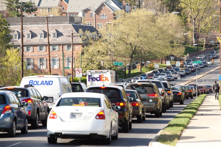 Traffic along Rockville Pike (Examiner file photo)
