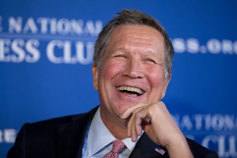 Ohio Gov. John Kasich, along with several other candidates, will be given 12-minutes-worth of free ad time in Iowa, New Hampshire and South Carolina, the report said.(AP Photo/Carolyn Kaster)