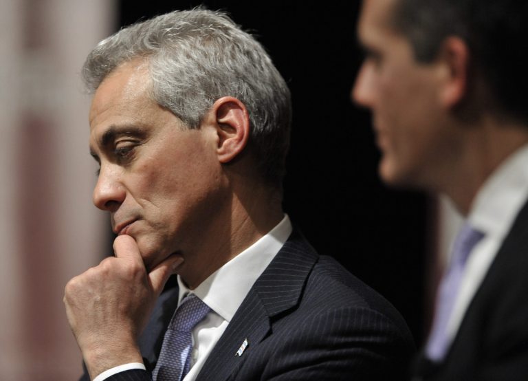 Chicago Mayor Rahm Emanuel's plan to cut about half of the city's pension debt would raise property taxes while increasing the amount of money city workers contribute to their retirement. (AP Photo/Paul Beaty)