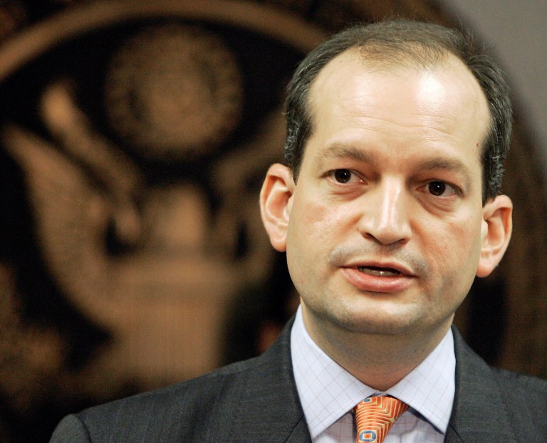 Alexander Acosta is expected to have a fairly easy confirmation, with support from several labor unions. (AP photo/Alan Diaz)