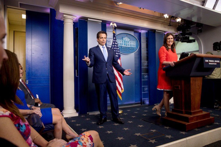 Scaramucci's arrival could signal a new direction for a White House press team that has frequently found itself on defense. (AP Photo/Andrew Harnik)