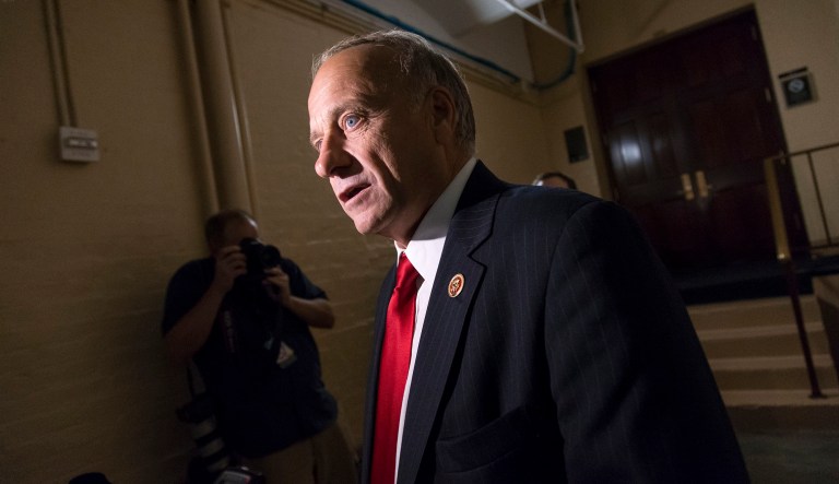 Republican Rep. Steve King thinks recipients of the Deferred Action for Childhood Arrivals program should be sent to their home countries as Peace Corps volunteers. (AP Photo/J. Scott Applewhite)