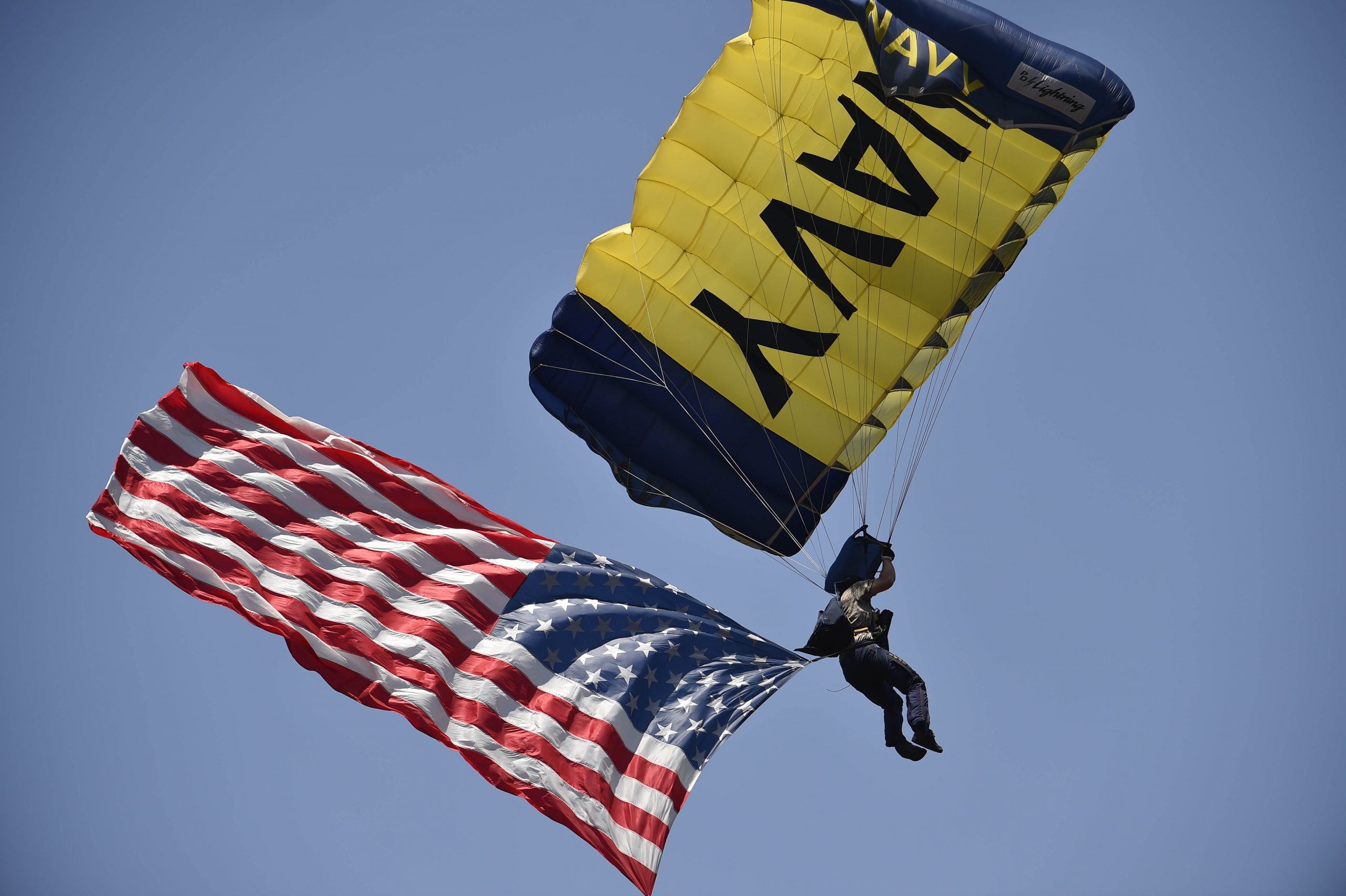 A decade on, skydiving Navy SEALs honor fallen soldiers