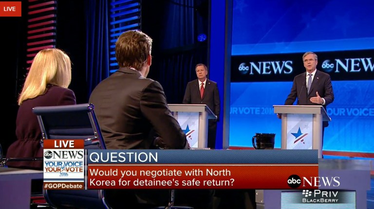 Jeb Bush showed more signs of life in Saturday night's primary. (Image courtesy screenshot)