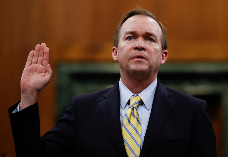 The Senate voted Thursday to confirm South Carolina congressman Mick Mulvaney to be President Trump's budget director. (AP Photo/Carolyn Kaster)