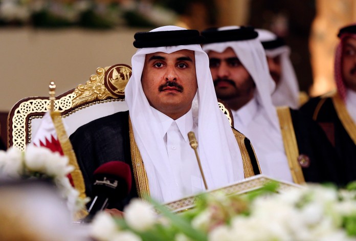 The Qatari government disputes a May 23 report that Emir Sheikh Tamim bin Hamad Al-Thani referred to Iran as a "power that cannot be ignored," but nations that have suspended ties with the Gulf country are skeptical. (AP Photo/Osama Faisal, File)