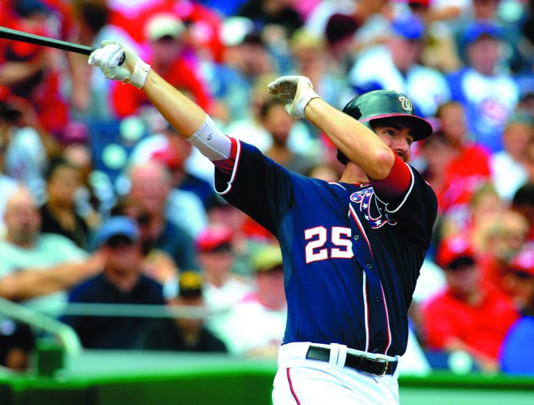Richard Lipski/AP
Washington Nationals first baseman Adam LaRoche had 29 homers, 29 doubles and 92 RBIs going into Wednesday's game.
