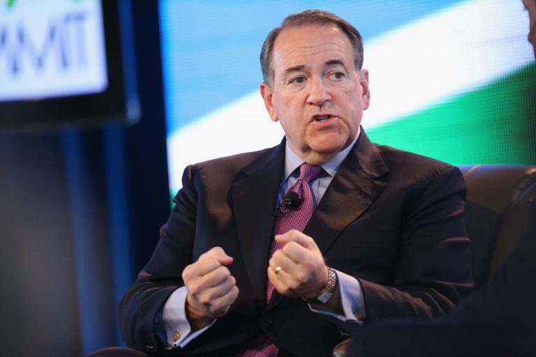 Former Arkansas Republican Gov. Mike Huckabee said his support in his potential presidential bid is the working class.Â (Scott Olson/Getty Images)