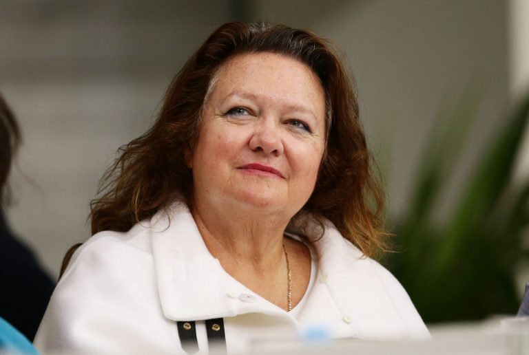 Gina Rinehart attends day seven of the Australian National Swimming Championships at Sydney Olympic Park Aquatic Centre on April 9, 2015 in Sydney, Australia. (Photo by Matt King/Getty Images)