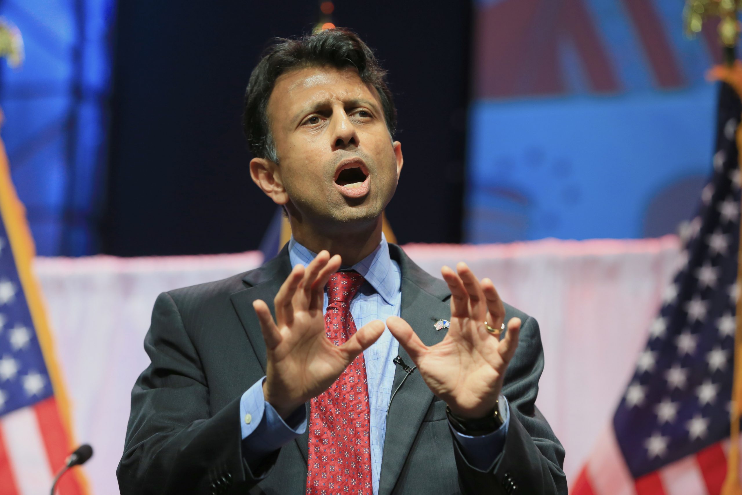 Jindal warns corporate America at Iowa faith event