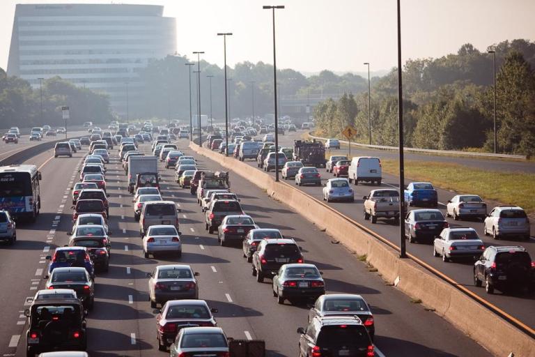 Traffic is backed up on Interstate 270 in Montgomery County in this 2009 file photo.