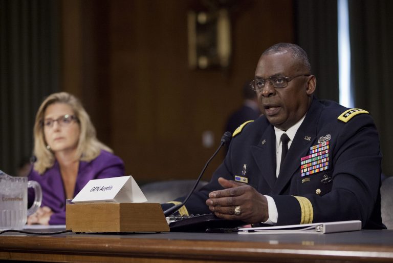 US Central Command Commander Gen. Lloyd Austin III, right, testifies on Capitol Hill in Washington, Wednesday, Sept. 16, 2015, before the Senate Armed Services Committee hearing on US military operations to counter the Islamic State in Iraq. (AP Photo/Pablo Martinez Monsivais)