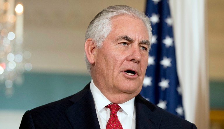 Without such a relationship, Tillerson suggested that the region would come under China's thumb. (AP Photo/Andrew Harnik)