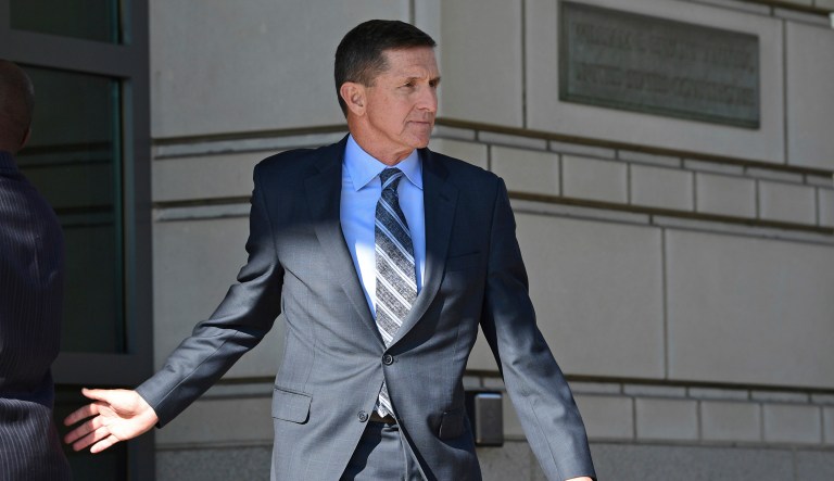 Former Trump national security adviser Michael Flynn leaves federal court in Washington, Friday, Dec. 1, 2017. Flynn pleaded guilty Friday to making false statements to the FBI, the first Trump White House official to make a guilty plea so far in a wide-ranging investigation led by special counsel Robert Mueller. (AP Photo/Susan Walsh)