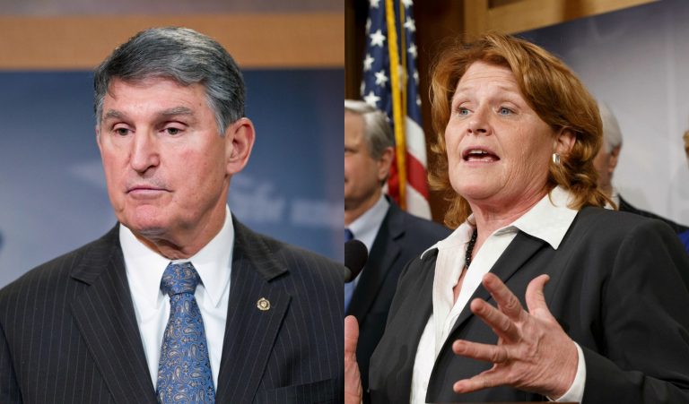 Sen.s Manchin and Heitkamp say Trump pick should get up-or-down vote, not filibuster.