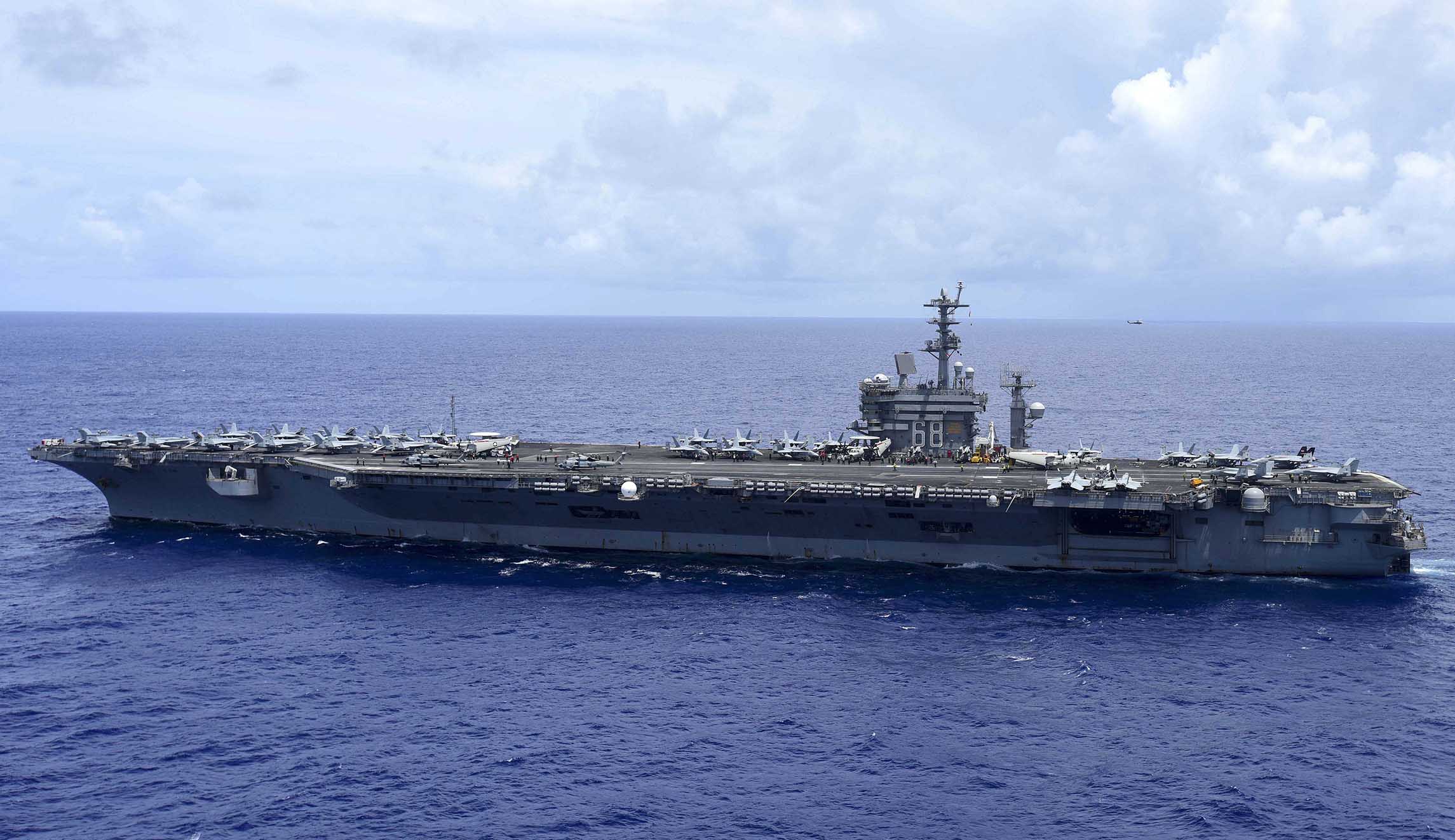 Iranian drone conducts ‘unsafe approach’ of US aircraft carrier for the second time in a week