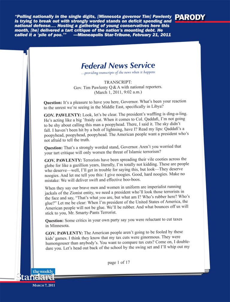 Tim Pawlenty schools reporters