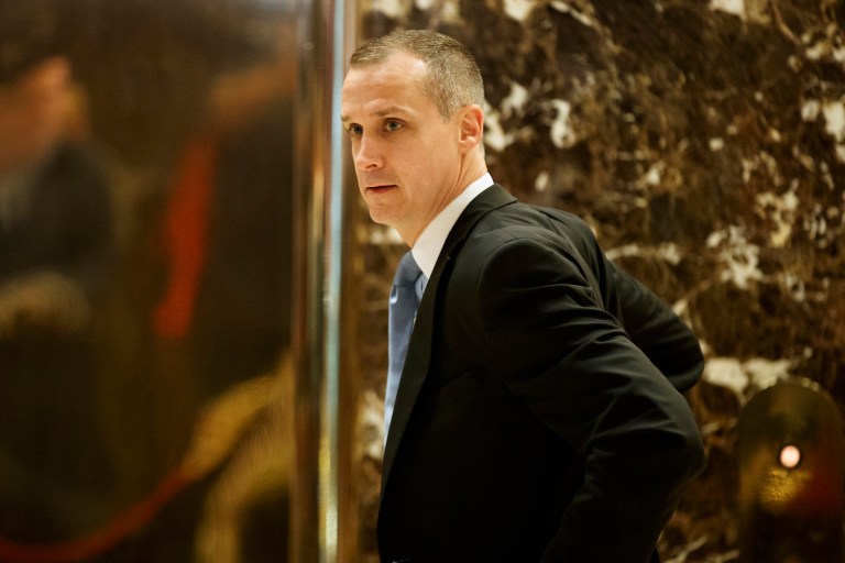 Lewandowski announced his exit from Avenue Strategies, which he launched in December with Barry Bennett. (AP Photo/Evan Vucci)