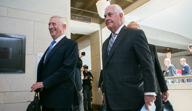 Defense Secretary Jim Mattis and Secretary of State Rex Tillerson used a Sunday op-ed to pressure China to do more to help denuclearize the Korean Peninsula. (Graeme Jennings/Washington Examiner)