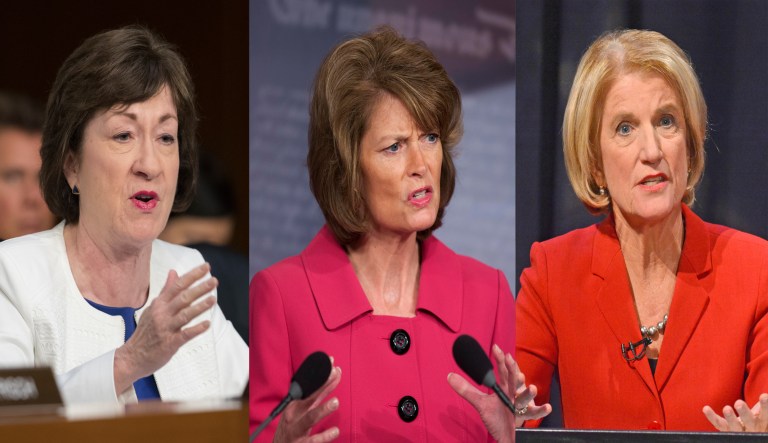 Sens. Shelley Moore Capito of West Virginia, Susan Collins of Maine, and Lisa Murkowski of Alaska said they would block a motion to proceed to debate on the 2015 bill, dooming McConnell's revised strategy. (AP)