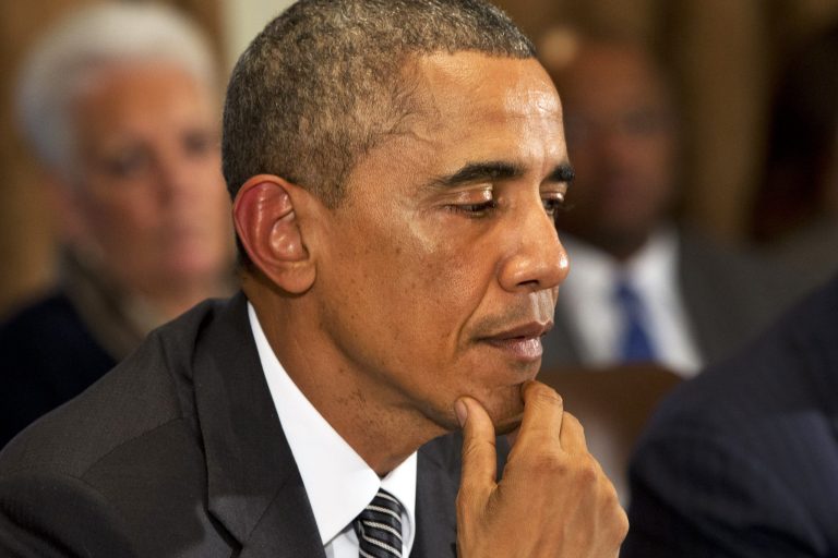 President Obama pauses as he speaks about Ebola during a meeting in the Cabinet Room of the White House in Washington on Oct. 15. (AP/Jacquelyn Martin)