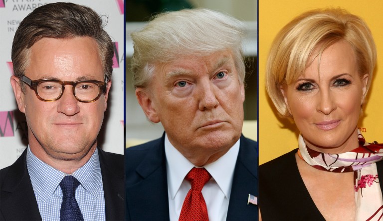 Brzezinski and Scarborough claim White House officials threatened them with a negative story that they said would only be pulled if they asked Trump for help. (AP images)