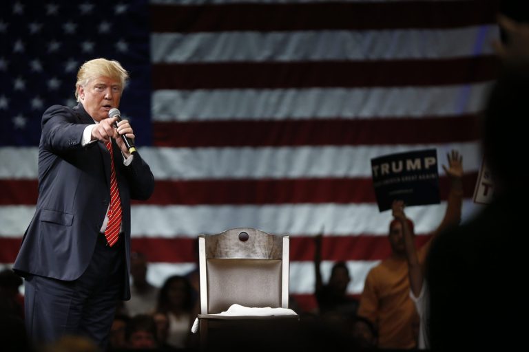 The overall impression that Trump has created is that he's sitting on a powder keg. (AP Photo/Gerald Herbert)