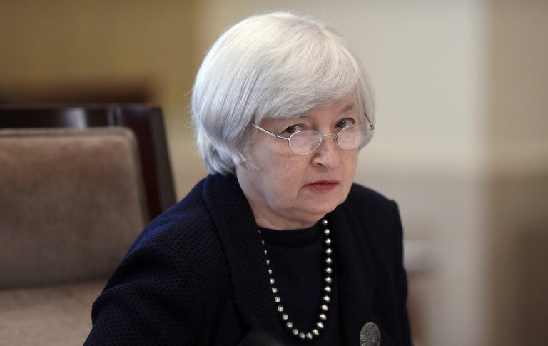 Chairwoman Janet Yellen will meet with other members of the Fed's monetary policy committee in Washington this week. (AP Photo/Susan Walsh)