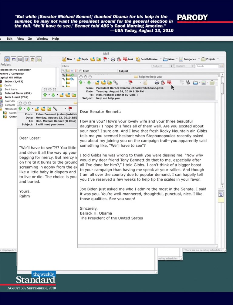 Two Emails to Sen. Michael Bennet