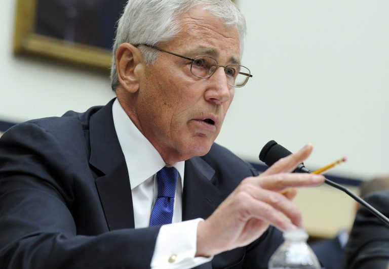 Defense Secretary Chuck Hagel testifies on Capitol Hill on Wednesday. (AP/Susan Walsh)
