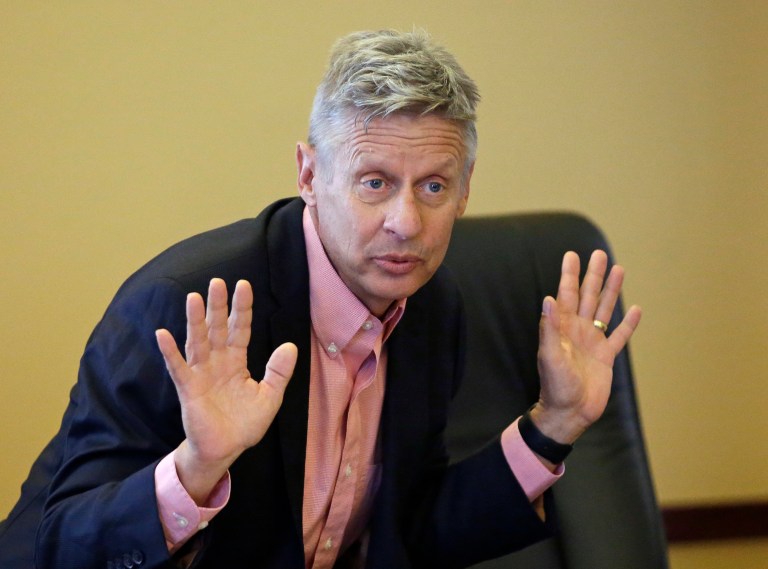 Former New Mexico Gov. Gary Johnson received more than 1 million votes in 2012, a record raw vote total for the Libertarian Party. (AP Photo/Rick Bowmer)