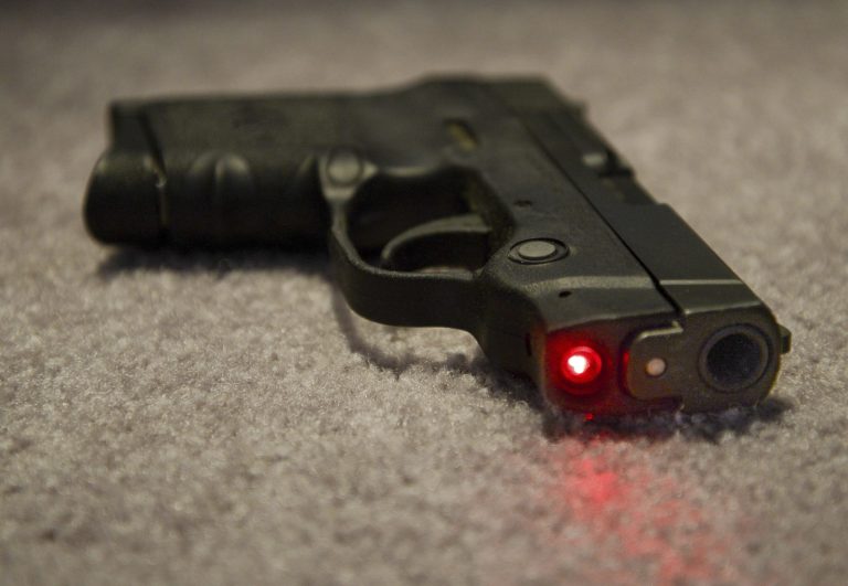 Gun with Laser Sight