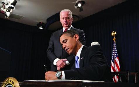 President Obama signs executive orders Jan. 21, 2009, on government transparency and FOIA, saying 