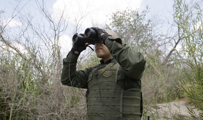 U.S. Customs and Border Patrol agent Sanchez patrols along the Rio Grande near Wednesday, June 8, 2011 in Penitas, Texas. The numbers surged in October and November this year. (AP Photo/Eric Gay)