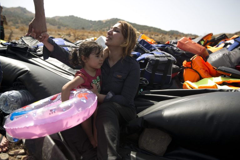 French President Francois Hollande announced Monday that his country over the next two years will accept 24,000 refugees fleeing the turmoil in the Middle EastÂ (AP Photo/Petros Giannakouris)