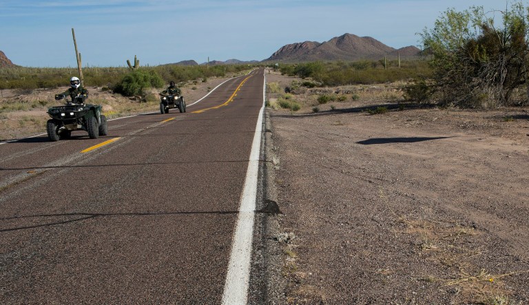 A 47-year-old mother and her 17-year-old son tried to cross the border as pedestrians, but were stopped by a narcotics dog. (AP Photo/Rodrigo Abd)