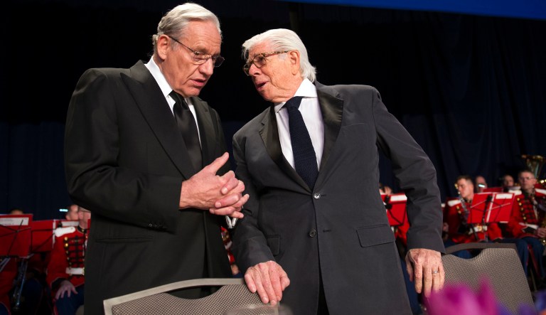 Veteran journalists Bob Woodward and Carl Bernstein.