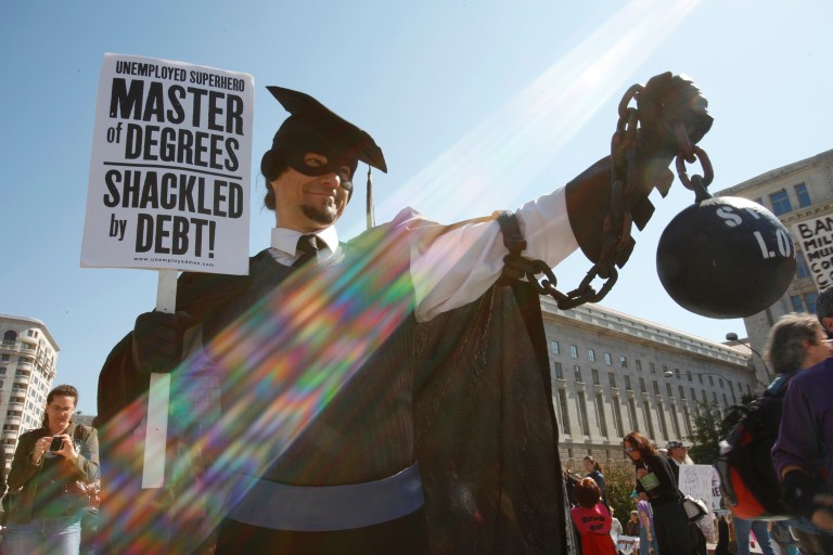 Put simply: The government takes away any incentive for colleges to compete with each other on the basis of price. (AP Photo/Jacquelyn Martin)