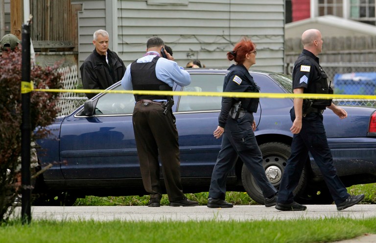 The reason for the uptick in the murder rate is in large part because of Baltimore, Chicago and Houston, which together 'account for around half of the increase in murder in major cities between 2014 and 2016.' (AP Photo/M. Spencer Green)