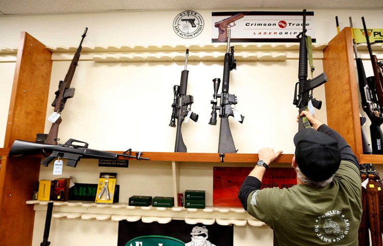 The bill would require the ATF to ban assault weapons and parts, including semiautomatic rifles, pistols and shotguns as defined in legislation proposed by gun control advocates last year. (AP Photo/Keith Srakocic, File)